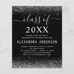 Prospectus 11,4 Cm X 14,2 Cm Classe Budget de 2022 Photo Graduation Argent Noir