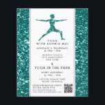 Prospectus 11,4 Cm X 14,2 Cm Classe de Yoga Parties scintillant Aqua tendance P<br><div class="desc">Parties scintillant Aqua Trendy Effet Yoga Classe Annonce Flyers Par Le Magasin Carte de visite.</div>