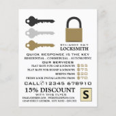 Prospectus 11,4 Cm X 14,2 Cm Clés et cadenas, serrurier (Devant)