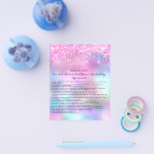Prospectus 11,4 Cm X 14,2 Cm Clous Artiste Responsabilité Renonciation Rose Lec (Simple)