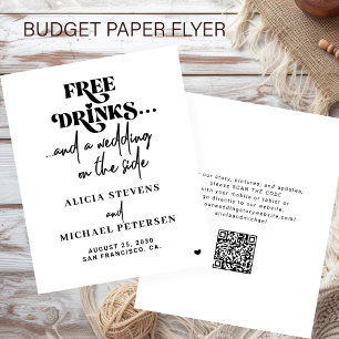 Prospectus 11,4 Cm X 14,2 Cm Code QR budgétaire mariage décontracté à conserver