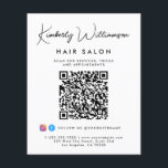 Prospectus 11,4 Cm X 14,2 Cm Code QR du script de signature de nom commercial<br><div class="desc">Flyer marketing personnalisé chic pour votre entreprise avec votre nom dans un script de signature élégant et type d'entreprise ci-dessous en typographie moderne simple. Entrez l'adresse de votre site Web pour créer un code QR que les clients et les clients peuvent rechercher pour une liste de vos produits, services, heures,...</div>