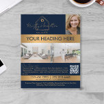 Prospectus 11,4 Cm X 14,2 Cm code QR professionnel immobilier moderne<br><div class="desc">immobilier professionnel house realtor or Carte de visite ajouter votre photo,  script moderne police. Ajouter votre code QR</div>
