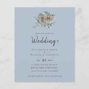 Prospectus 11,4 Cm X 14,2 Cm Cœur de verdure d'eucalyptus de mariage à PETIT BU