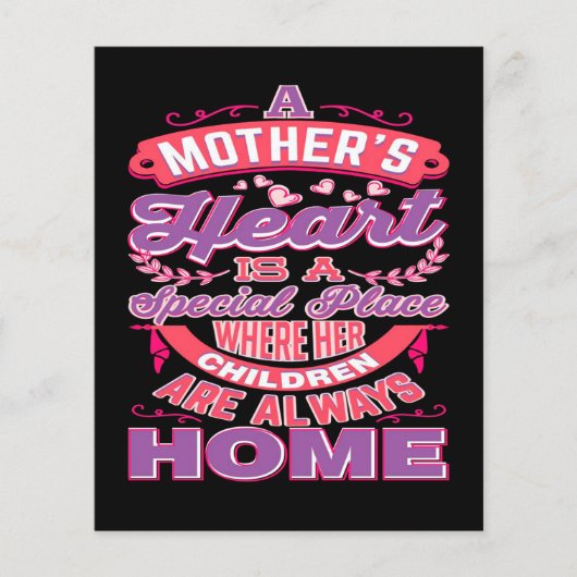 Prospectus 11,4 Cm X 14,2 Cm coeur mère (Devant)