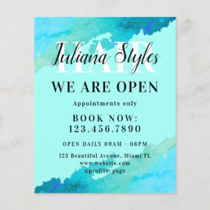 Prospectus 11,4 Cm X 14,2 Cm Coiffeuse en marbre bleu cyan