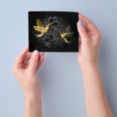 Prospectus 11,4 Cm X 14,2 Cm Colibri noir et or (main)