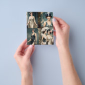 Prospectus 11,4 Cm X 14,2 Cm Collage photo féminin des années 1920, (main)