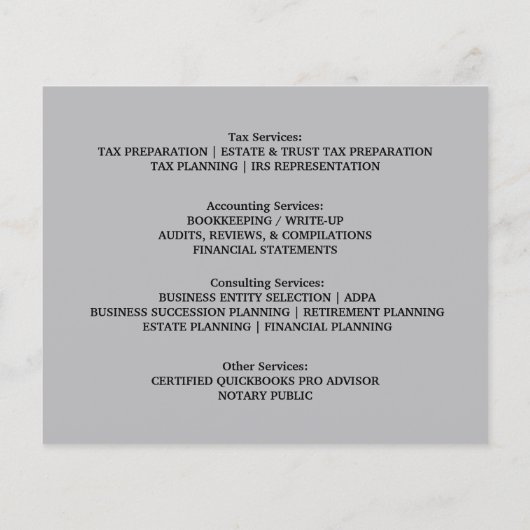 Prospectus 11,4 Cm X 14,2 Cm Comptable (Dos)