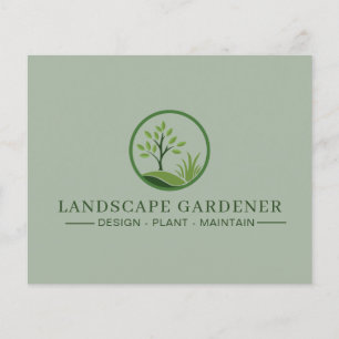 Prospectus 11,4 Cm X 14,2 Cm Concepteur Paysagiste Flyer Jardinerie Professio