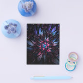 Prospectus 11,4 Cm X 14,2 Cm Conception Abstraite des fleurs fractales. (Simple)