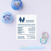 Prospectus 11,4 Cm X 14,2 Cm Conception couple et enfant, Psychothérapeute, Thé (Simple)