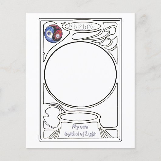 Prospectus 11,4 Cm X 14,2 Cm Conception de trait - Balance (Devant)