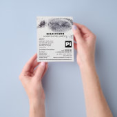 Prospectus 11,4 Cm X 14,2 Cm Conception d'empreintes digitales, Inspecteur priv (main)