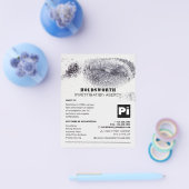 Prospectus 11,4 Cm X 14,2 Cm Conception d'empreintes digitales, Inspecteur priv (Simple)