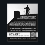 Prospectus 11,4 Cm X 14,2 Cm Conception du balayage de cheminée, service de bal<br><div class="desc">Chimney Sweep Design,  Chimney Sweeping Service Publicité Circulaire par The Carte de visite Store.</div>