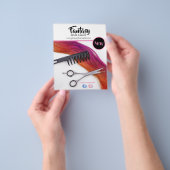 Prospectus 11,4 Cm X 14,2 Cm Conception du salon de coiffure (main)