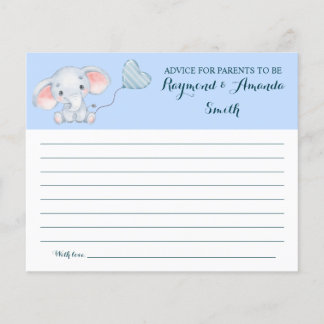 Prospectus 11,4 Cm X 14,2 Cm Conseil pour la carte de Baby shower Maman & Papa