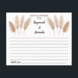 Prospectus 11,4 Cm X 14,2 Cm Conseils et souhaits pour les couples | carte Fête<br><div class="desc">Faites-le vous-même en ajoutant votre texte (et vos photos personnelles). Pour accéder aux outils de montage avancés,  accédez à Personnaliser,  faites défiler et appuyez sur le lien "cliquer pour customiser plus loin". Voir la collection complète pour tous les designs correspondants !</div>