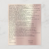 PROSPECTUS 11,4 CM X 14,2 CM CONSENTEMENT D'EXTENSION EYELASH, LIBÉRATION ET ÉC (Dos)