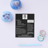 Prospectus 11,4 Cm X 14,2 Cm Construction Company Ajouter votre logo noir (Simple)