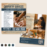 Prospectus 11,4 Cm X 14,2 Cm Construction de charpentier à grains de bois Handy<br><div class="desc">Attirer plus de clients à votre entreprise avec ce prospectus marketing élégant. Un choix parfait si vous recherchez une ambiance rustique, naturelle ou artisanale. Avec une texture à grains de bois et du lettrage rustique et audacieux, avec cinq photos pour présenter votre travail. Personnalisez le modèle avec votre nom, titre,...</div>