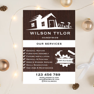 Prospectus 11,4 Cm X 14,2 Cm Construction moderne Handyman Outils Bois