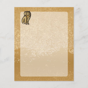 Prospectus 11,4 Cm X 14,2 Cm Couleur du symbole de hibou