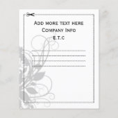 Prospectus 11,4 Cm X 14,2 Cm coupons affaires chic noir et blanc (Dos)