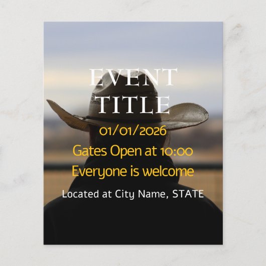 Prospectus 11,4 Cm X 14,2 Cm Cowboy Ranch Rural flyer (Devant)