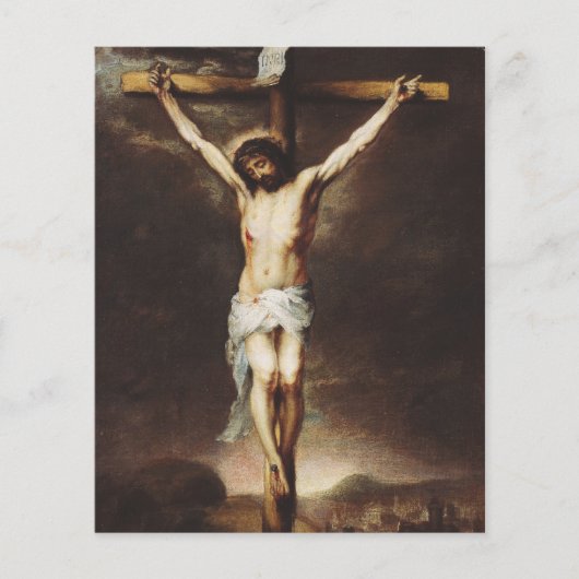 Prospectus 11,4 Cm X 14,2 Cm Crucifixion par Bartolome Esteban Murillo (Devant)