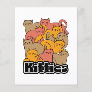 Prospectus 11,4 Cm X 14,2 Cm Cute Kitties Design - Cat Art adorable