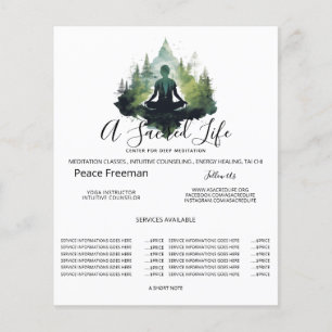 Prospectus 11,4 Cm X 14,2 Cm Dans le silence Méditation en forêt