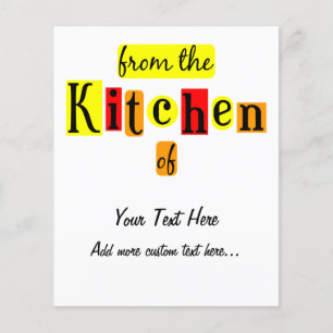 Prospectus 11,4 Cm X 14,2 Cm De la cuisine de Retro Custom Canning Flyer