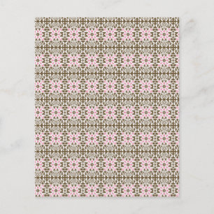Prospectus 11,4 Cm X 14,2 Cm Décoration Luxe Motif Floral Rose Bohème