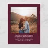 Prospectus 11,4 Cm X 14,2 Cm Deep Burgundy Classic Budget Wedding Invitation (Dos)