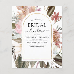 Prospectus 11,4 Cm X 14,2 Cm Déjeuner de Fête des mariées Boho Bourgogne Budget