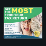 Prospectus 11,4 Cm X 14,2 Cm Dépliant de remboursement de préparation de déclar<br><div class="desc">Ces modèles de dépliants de remboursement de préparation de déclaration personnalisables et accrocheurs sont parfaits pour les petites entreprises de préparation de déclaration/comptabilité.</div>