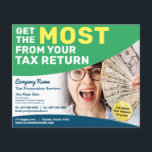 Prospectus 11,4 Cm X 14,2 Cm Dépliant de remboursement de préparation de déclar<br><div class="desc">Ces modèles de dépliants de remboursement de préparation de déclaration personnalisables et accrocheurs sont parfaits pour les petites entreprises de préparation de déclaration/comptabilité.</div>