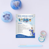 Prospectus 11,4 Cm X 14,2 Cm Dépliant de service de nettoyage (Simple)