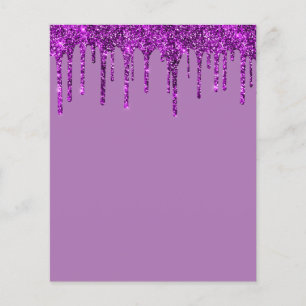 Prospectus 11,4 Cm X 14,2 Cm Dépliant vierge violet élégant