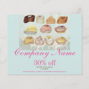 Prospectus 11,4 Cm X 14,2 Cm dessert vert menthe biscuits chocolat bonbon