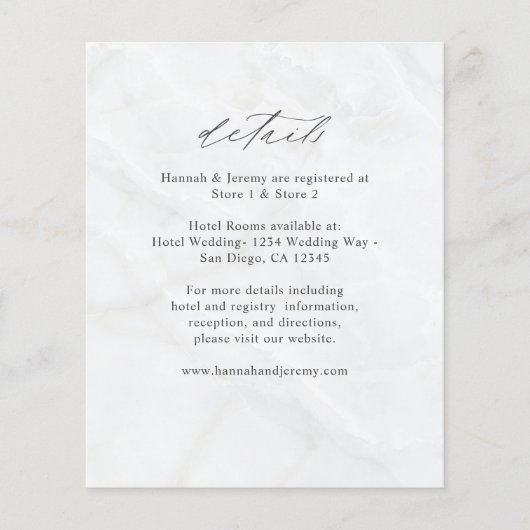 Prospectus 11,4 Cm X 14,2 Cm Détails du marbre budgétaire (Devant)