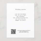 Prospectus 11,4 Cm X 14,2 Cm Détails du programme de mariage noir blanc QR (Dos)