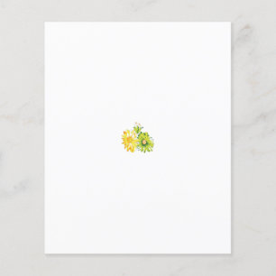 Prospectus 11,4 Cm X 14,2 Cm Deux fleurs jaunes et vertes sur un arrière - plan
