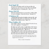 Prospectus 11,4 Cm X 14,2 Cm Dieu L'A Dit ! (Dos)