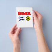 Prospectus 11,4 Cm X 14,2 Cm Diner Good Grub Hamburger Restaurant Art (main)