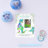Prospectus 11,4 Cm X 14,2 Cm Dinosaur Anniversaire Fête Budget Invitation (Simple)
