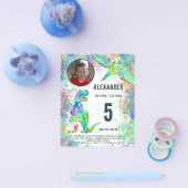 Prospectus 11,4 Cm X 14,2 Cm Dinosaur fête d'anniversaire Budget moderne (Simple)