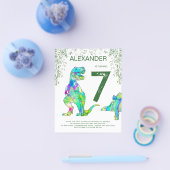 Prospectus 11,4 Cm X 14,2 Cm Dinosaur jungle Budget de fête d'anniversaire (Simple)